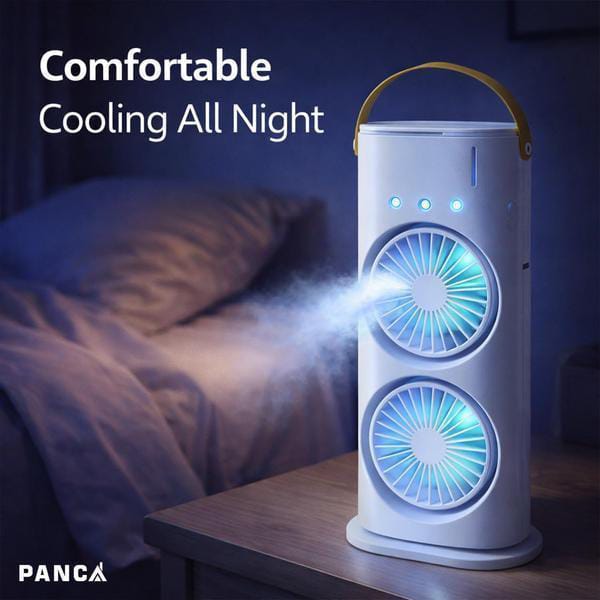 Portable Cooling Fan with Remote Control,Rotatable with water Tank Mini Air Cooler