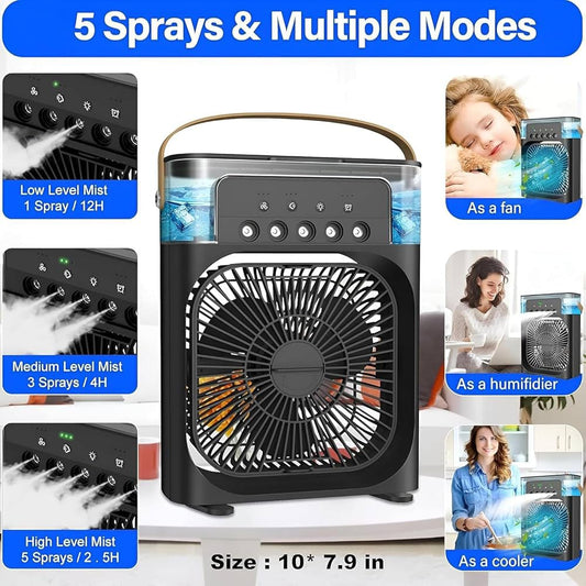 Portable Mini Air Cooler - Black Color