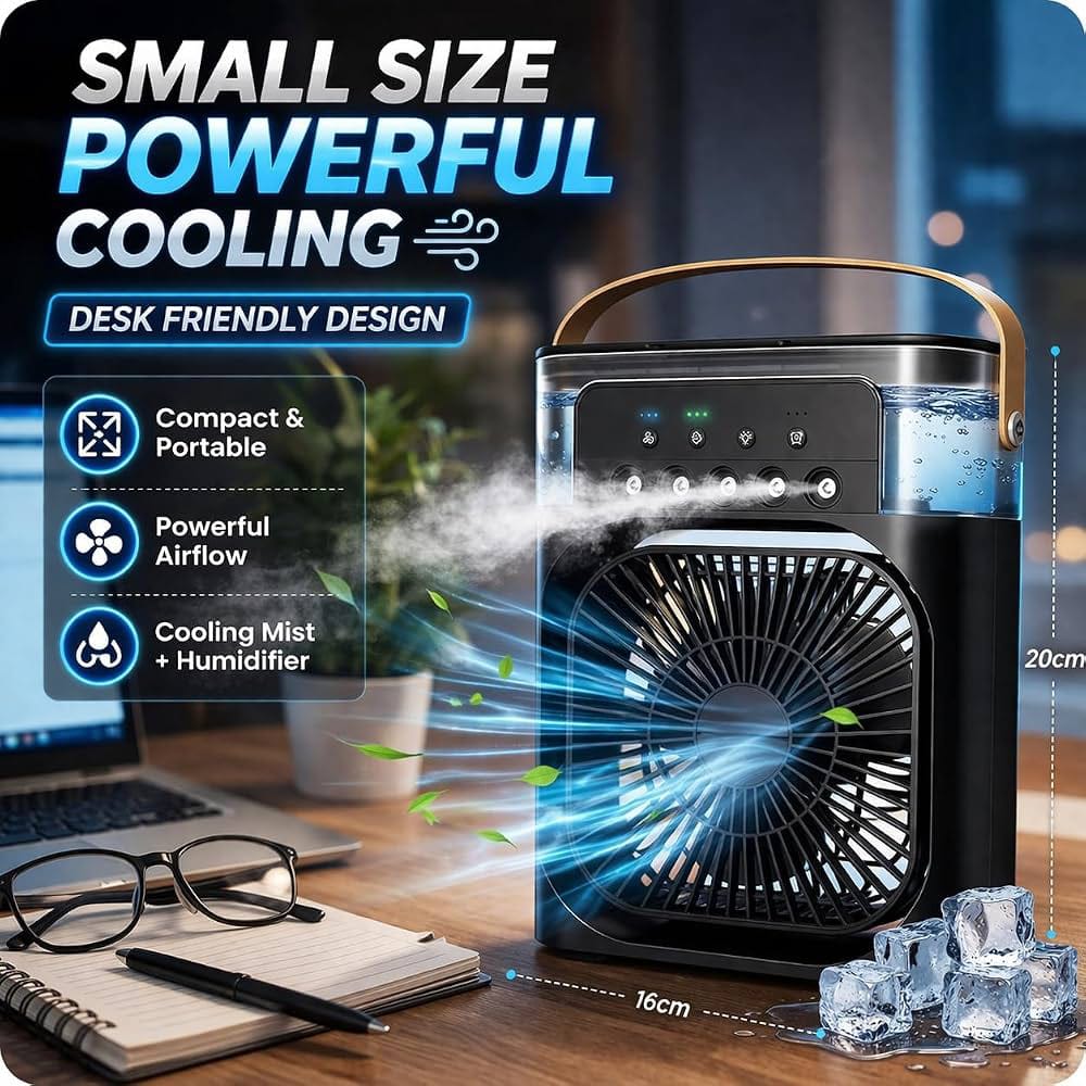 Portable Mini Air Cooler - Black Color