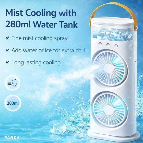 Portable Cooling Fan with Remote Control,Rotatable with water Tank Mini Air Cooler