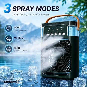 Portable Mini Air Cooler - Black Color