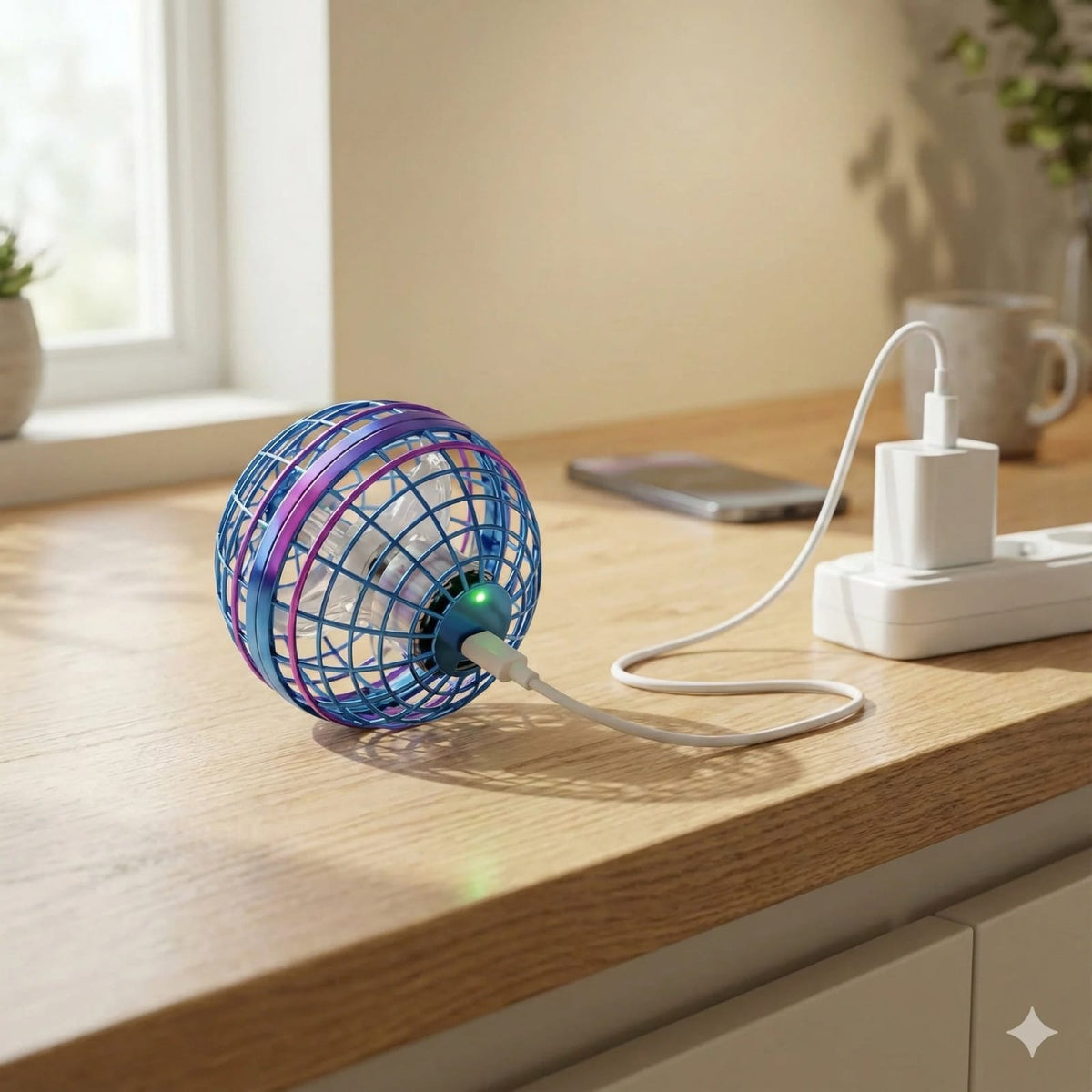 RGB Flying Spinner Ball – Hand Flying Toy