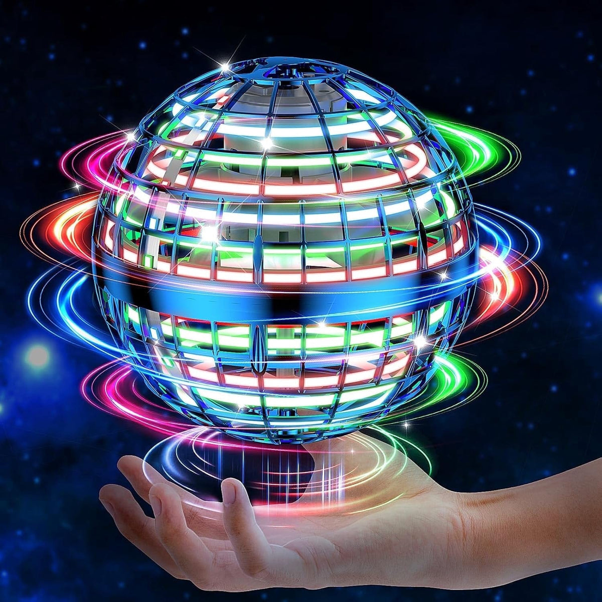 RGB Flying Spinner Ball – Hand Flying Toy