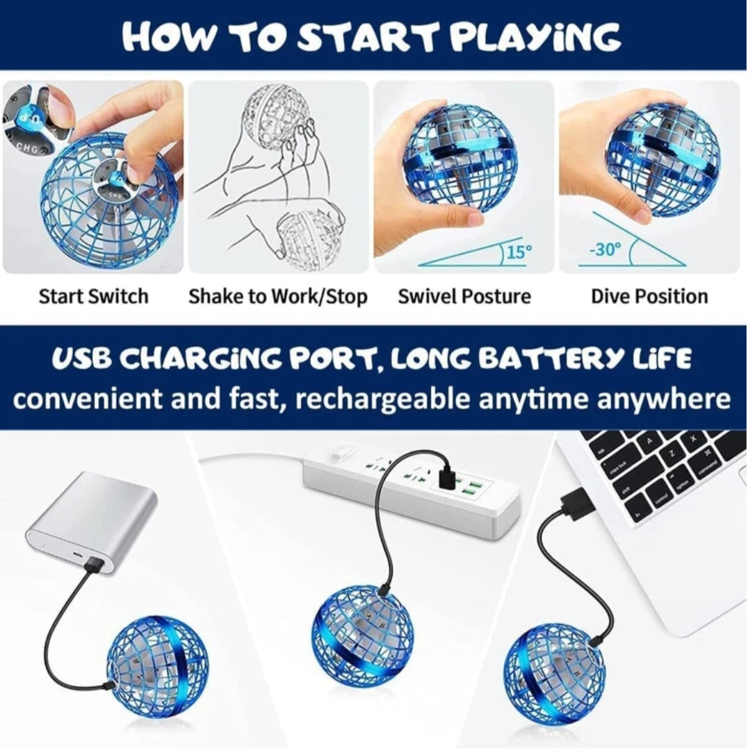 RGB Flying Spinner Ball – Hand Flying Toy